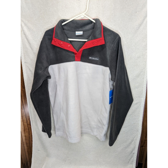 Columbia Mens Steens Mountain 1/4-Zip Fleece Pullover Jacket Gray S - Picture 1 of 5